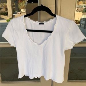 Brandy Melville lettuce trim top